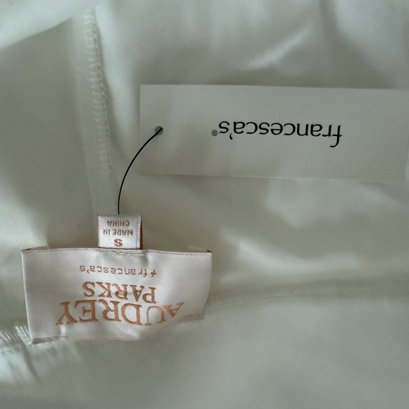 Francesca’s Audrey Parks White Pleated Midi Skirt with Side Slit Size Small NWT - Picture 8 of 9